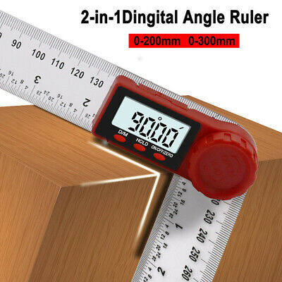 360° Digital Angle Finder LCD Angle Finder Ruler Measure Gauge 200/300mm • 7.99£