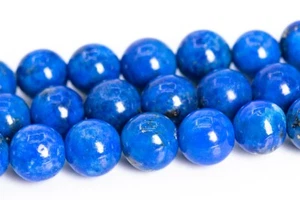 5MM Genuine Natural Royal Blue Lapis Lazuli Beads Grade AA+ Round Loose Beads - Picture 1 of 4