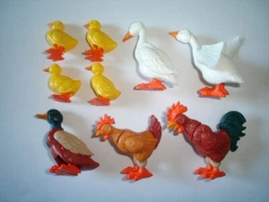 KINDER SURPRISE SET - POULTRY CHICKEN FARM ANIMALS - TOYS FIGURINES MINIATURES - Picture 1 of 1