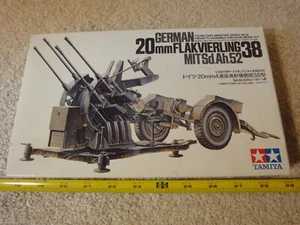 Tamiya 1/35 German Nazi 20mm anti-aircraft Flak 38 gun model kit 91. NOS/New! - Picture 1 of 3