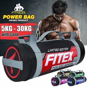 Sand Filled Weighed Power Bag 5-30KG Cross fit Fitness Gym Strength Training Bag - Picture 1 of 12