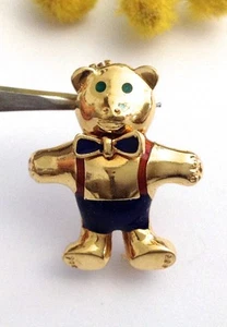 SPILLA " ORSO " IN ORO GIALLO 18KT CON SMALTI - 18KT SOLID GOLD BEAR BROOCH - Imagen 1 de 1