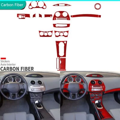 Kits completos de molduras interiores de fibra de carbono roja de 28 piezas para Mitsubishi Eclipse 2006-2012 Foto 1 de 4