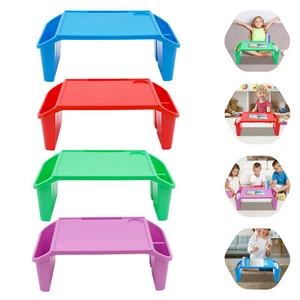4 Pcs Kids Lap Desk Tray Plastic Breakfast Laptop Trays Portable Lap Bed Table - Picture 1 of 15