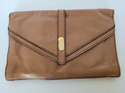 Cartera clutch Club XIX de cuero vintage hecha en Italia Foto 1 de 4