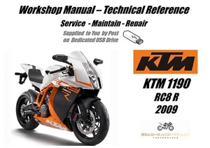 KTM 1190 RC8 R Manuale Officina Riparazione Servizio USB 2008 - 2016 - Foto 1 di 10
