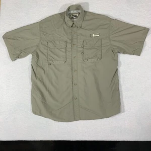 Ropa deportiva Magallanes manga corta con botones camisa para hombre XL marrón ventilada - Imagen 1 de 7