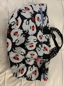 Vintage Betsey Johnson Marilyn Monroe Bag Tote Purse Handbag Red Lips Rare NWOT - Picture 1 of 5