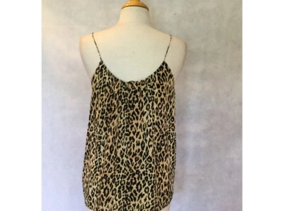 CAMISOLA SIN MANGAS TUCKER SEDA LEOPARDO TALLA PEQUEÑA Foto 1 de 4