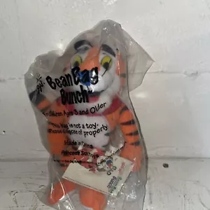 Bolsa de frijoles Kelloggs 1997 ramo de desayuno Tony the Tiger cereal peluche con etiquetas - Imagen 1 de 7