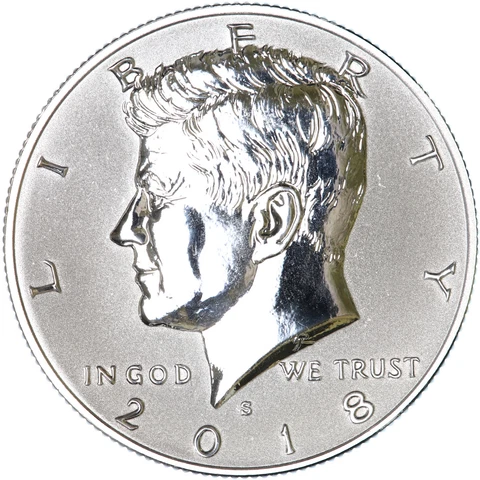 2018 S Kennedy Half Dollar Gem Deep Cameo 90% Silver Reverse Proof Cover