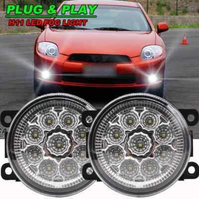 Par de luces antiniebla LED para parachoques delantero para Mitsubishi Mirage 2017-2020 Foto 1 de 4