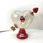 M&M's Art Heart Shaped Candy Red Container Case, Valentine's Day Arrow, Empty