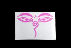 Stickers autocollant yeux de Bouddha 8.5 x 6 cm rose - Imagen 1 de 1