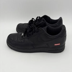 Nike Air Force 1 Low Supreme Box Logo Negro CU9225-001 Talla 12.5 2021 - Imagen 1 de 23