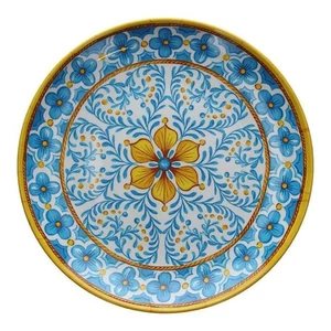 Vassoio Melamina Tondo Narciso Blu con Decori ø 60 cm - Tognana - Foto 1 di 1