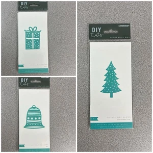 Kaisercraft Christmas Craft Die Set Of 3 Bell Tree Gift Brand NEW - Picture 1 of 7