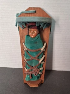 Vintage Indianer Indianer Skookum Papoose Puppe ~ Souvenir Puppe - Bild 1 von 12