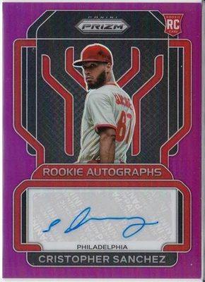2022 Panini Prizm Baseball CRISTOPHER SANCHEZ Purple Auto Autograph RC #45/50 ! - Image 1 of 2