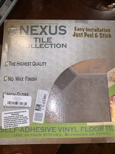 Nexus Piastrelle per Pavimenti in Vinile 12x12 Peel and Stick Ardesia Rustica 20 per Scatola FTVGM32620 - Foto 1 di 10