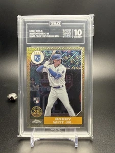 2022 Topps Chrome Update 1987 Silver Pack Mojo Bobby Witt Jr. #T87C-34 TAG 10 - Picture 1 of 2