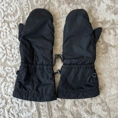 Prada Black Nylon Mittens – Fleece Lined – Size M/L – Unisex - Image 1 of 4
