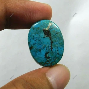 Piedra preciosa suelta natural azul turquesa corte ovalado 46,15 quilates CERTIFICADA - Imagen 1 de 8