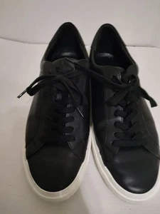 Vince Fulton Herren Größe 10,5 Schwarz Leder Turnschuhe - Bild 1 von 8