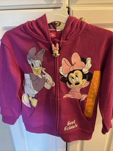 Disney Junior Minnie Mouse + Daisy Duck Best Friends Zip Jacket (Girls 7) - NEW! - Picture 1 of 10