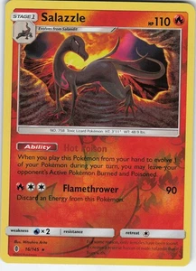 Salazzle 16/145 Reverse Holo Rare SM - Guardians Rising NM Pokémon - Picture 1 of 2