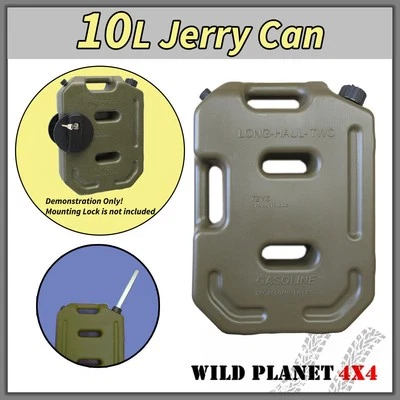 10L Jerry Can Fuel Container Army Green Spare Petrol Container Heavy Duty - Image 1 of 4