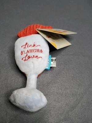 BARK Mostly Fine Wine Bark Box Plush Dog Toy Lick Laugh Love Squeak  NWT - Image 1 of 4