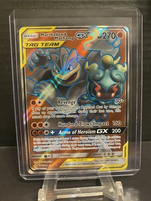 Pokémon TCG Marshadow & Machamp GX 198/214 Tag Team Sm-Unbroken Bonds MP - Image 1 of 4