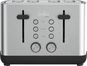 bella PRO - 4-Slice Toaster with Extra Wide Slots - Stainless Steel - Picture 1 of 3