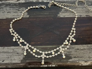 Wunderschönes zartes Vintage Strass Choker Halskette - Bild 1 von 3