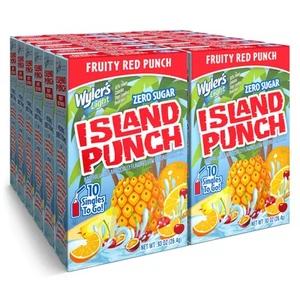 Wyler's Light Island Punch Singles To Go, Water Drink Mix, Fruity Red Punch, ... - Picture 1 of 6