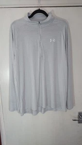 Under Armour Heatgear Men's Tech ½ Zip Long Sleeve Shirt Gray XL - Picture 1 of 6