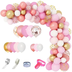 Amandir 164Pcs Rose Gold Pink Balloons Garland Arch Kit Light Pink Gold White... - Picture 1 of 5