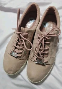 Women's Lauren Ralph Lauren Size 9 Reaba Pearl Pink Suede Sneakers Shoes - Picture 1 of 8