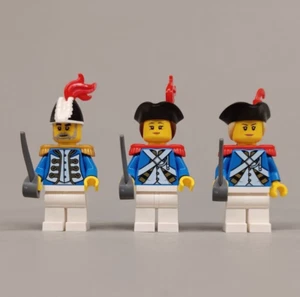 Lot of 3 LEGO Imperial Officer Minifigures (10320) Eldorado Fortress, Pirates - Picture 1 of 3