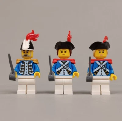 Lot of 3 LEGO Imperial Officer Minifigures (10320) Eldorado Fortress, Pirates - Image 1 of 3