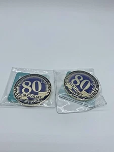 Monedas conmemorativas Jim Bakker dos cantidades 80 cumpleaños como nuevas - Imagen 1 de 4