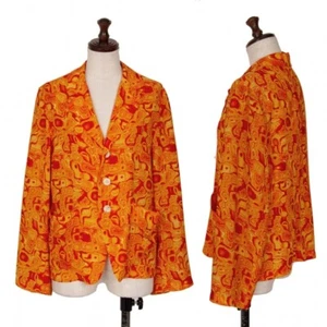 Yohji Yamamoto DAMEN psychedelischer Druck Polyshirt Jacke Größe S (K-126566) - Bild 1 von 12