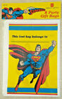 1993 Vtg. DC Superman Party Gift Bags 8 Count  *American Greetings #40-106