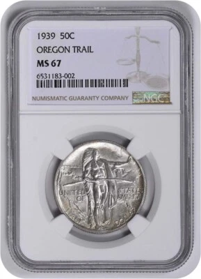 Oregon Commemorative Silver Half Dollar 1939 MS67 NGC - Image 1 of 4