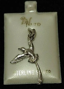 NEU Vintage Sterlingsilber Kolibri Charm  - Bild 1 von 3