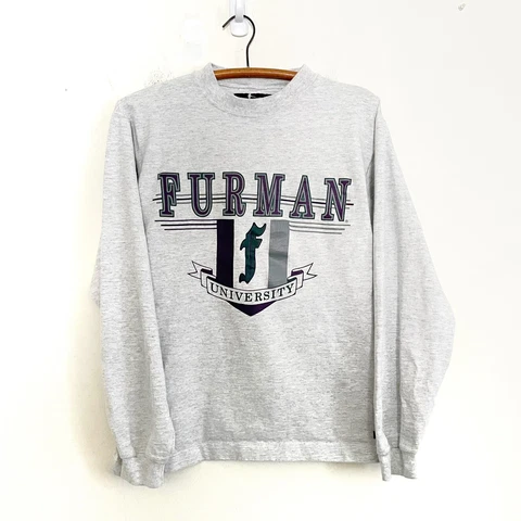 Vintage Furman University Long Sleeve T Shirt Small 1990s Jansport Paladins NCAA Cover