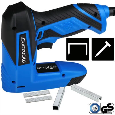 Elektrotacker Kombitacker Tacker Klammergerät Klammern & Nägel Nagler Monzana  - Bild 1 von 4