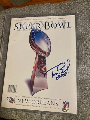NFL Super Bowl XXXVI Nueva Orleans Programa Oficial de Juegos Edición Play off Revista Foto 1 de 2