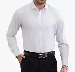 Langdeng Dress Shirt Mens Size Medium Long Sleeve Button Down Color White - Picture 1 of 6